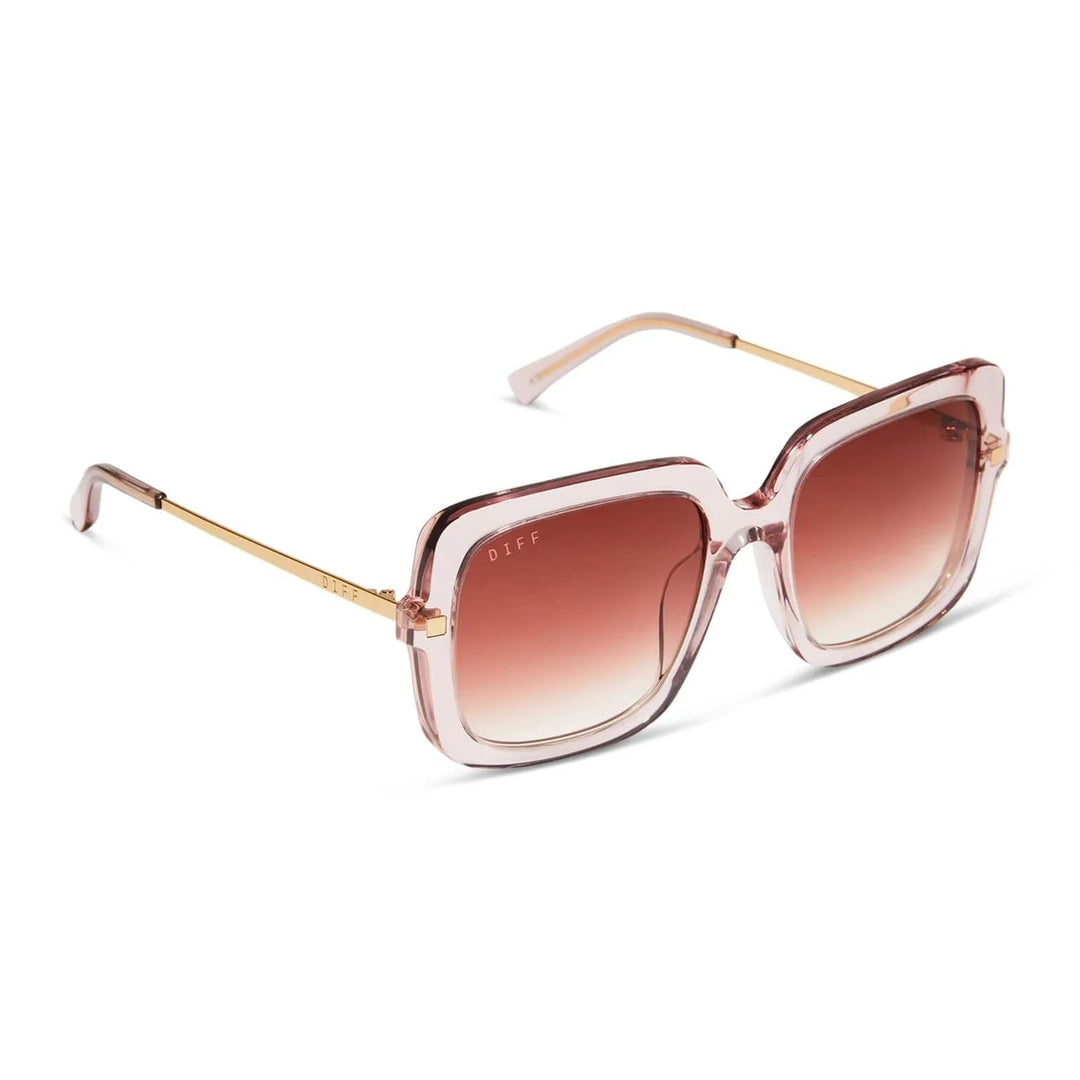 DIFF Sunglasses Sandra Light Pink Crystal Sunglasses