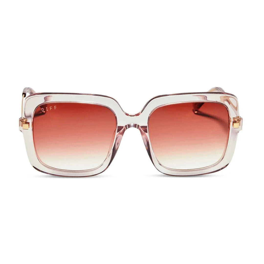 DIFF Sunglasses Sandra Light Pink Crystal Sunglasses