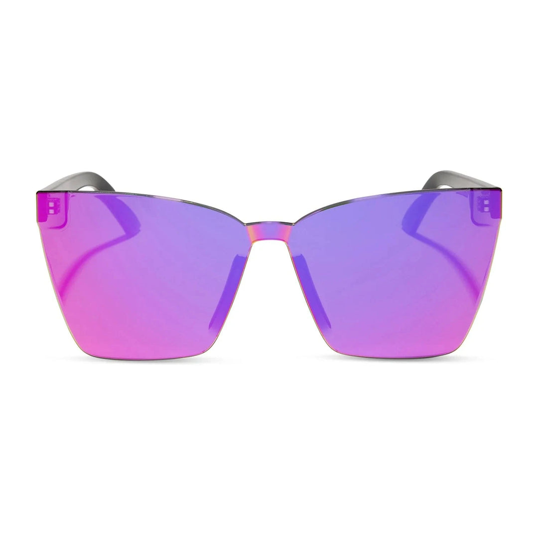 Dime Optics Sunglasses Candy Pink Mirror Glendale Black Sunglasses