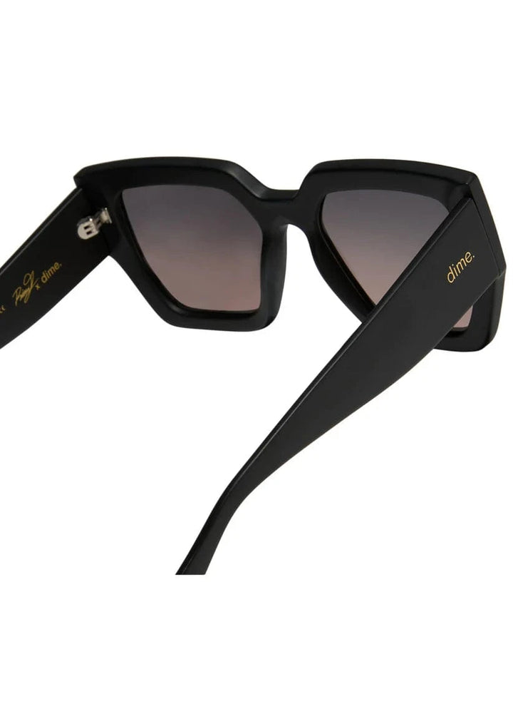 Dime Optics Sunglasses Orchid Gradient Polarized She's A 10 Matte Black Sunglasses