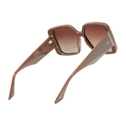 Dime Optics Sunglasses Shiny Cool Brown Polarized Drama Queen