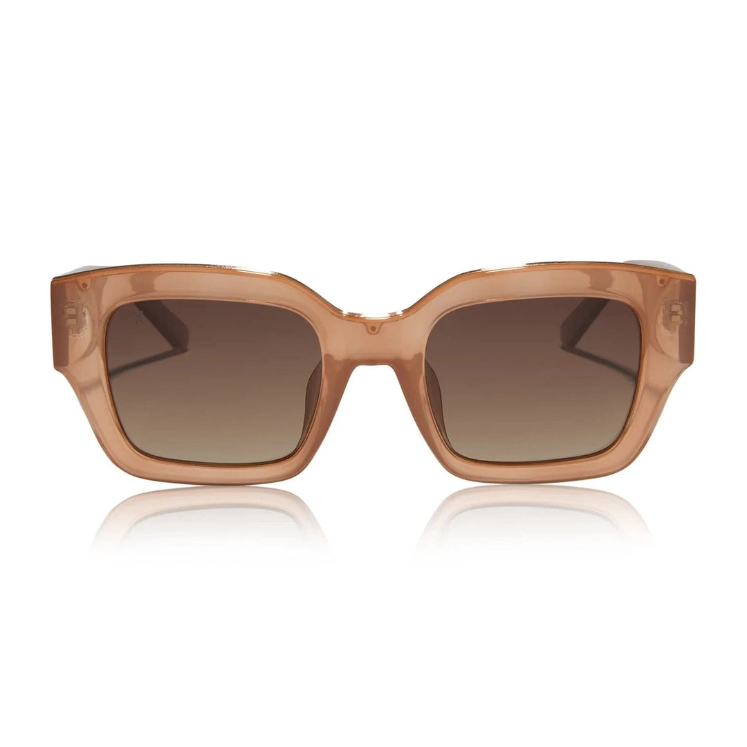 Dime Optics Sunglasses Taupe Crystal Brown P Amore Sunglasses