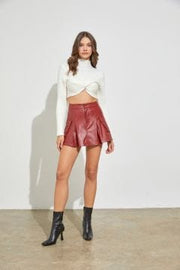 Do + Be Mia Cargo Faux Leather Mini Skirt