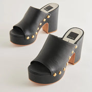 Dolce Vita Platform Black Leather / 6 Emol Heels Platform
