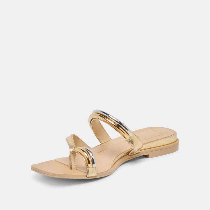 Dolce Vita Tarina Sandals featuring strappy design and flat soles, perfect for casual summer wear.