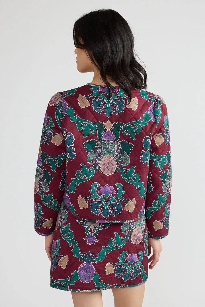 Double A Hazel Jacket in hazel color, front view with zip closure and long sleeves