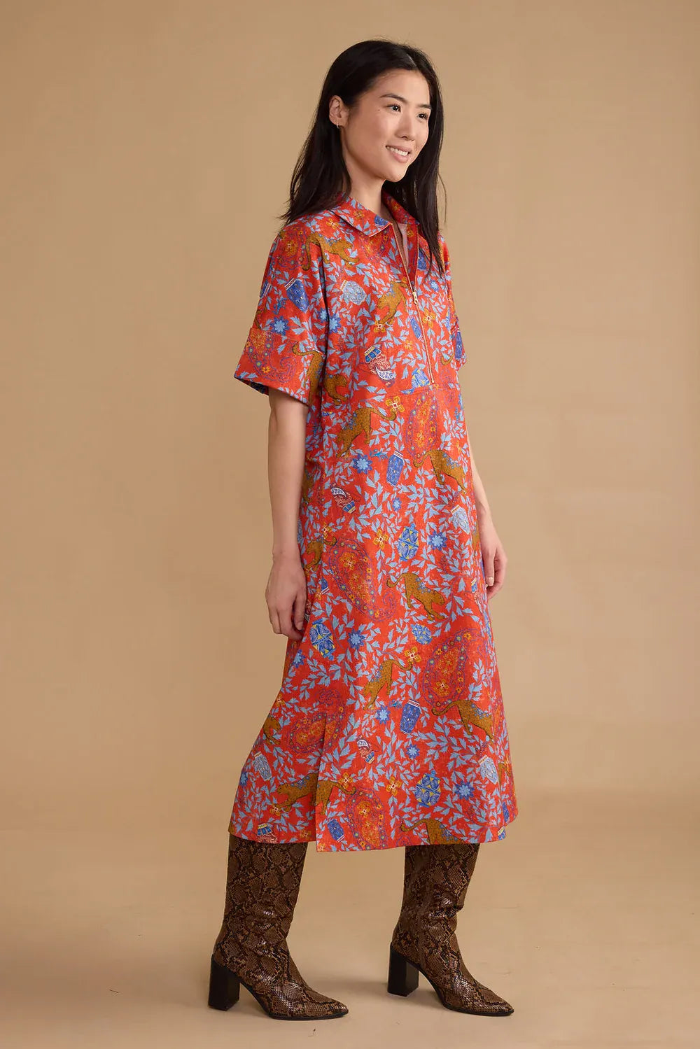 Double A Maxi Dress Monica Dress - Leopard Raj