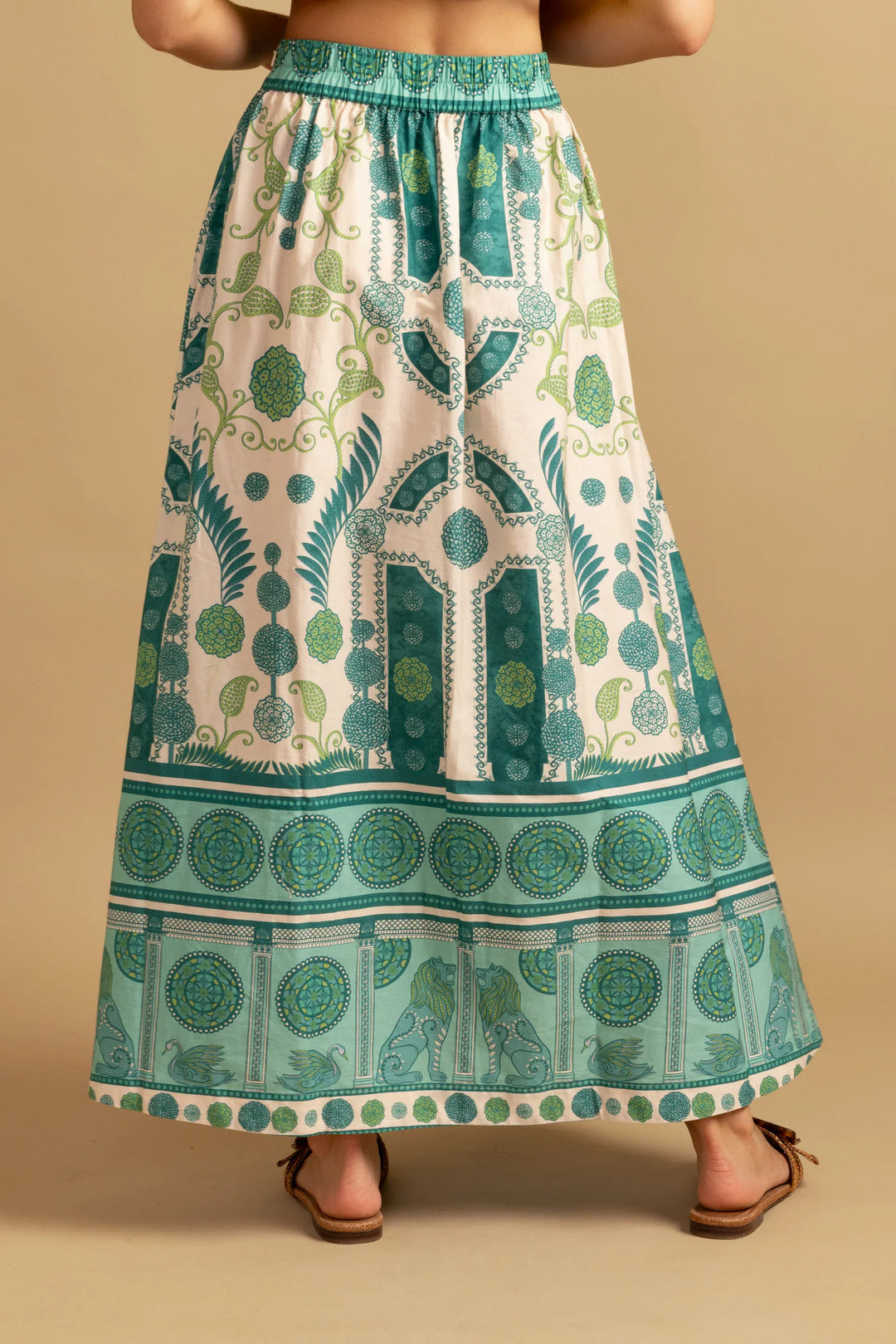 Double A Maeve Maxi Skirt featuring a flowing silhouette in lightweight fabric, perfect for casual or dressy occasions.