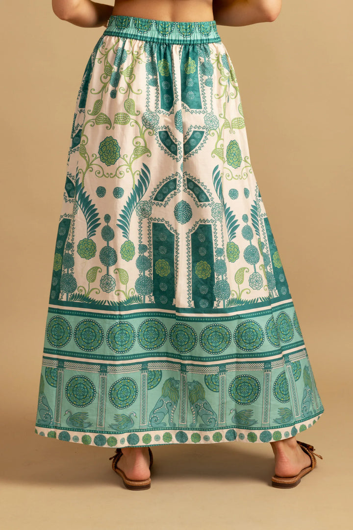 Double A Maeve Maxi Skirt featuring a flowing silhouette in lightweight fabric, perfect for casual or dressy occasions.
