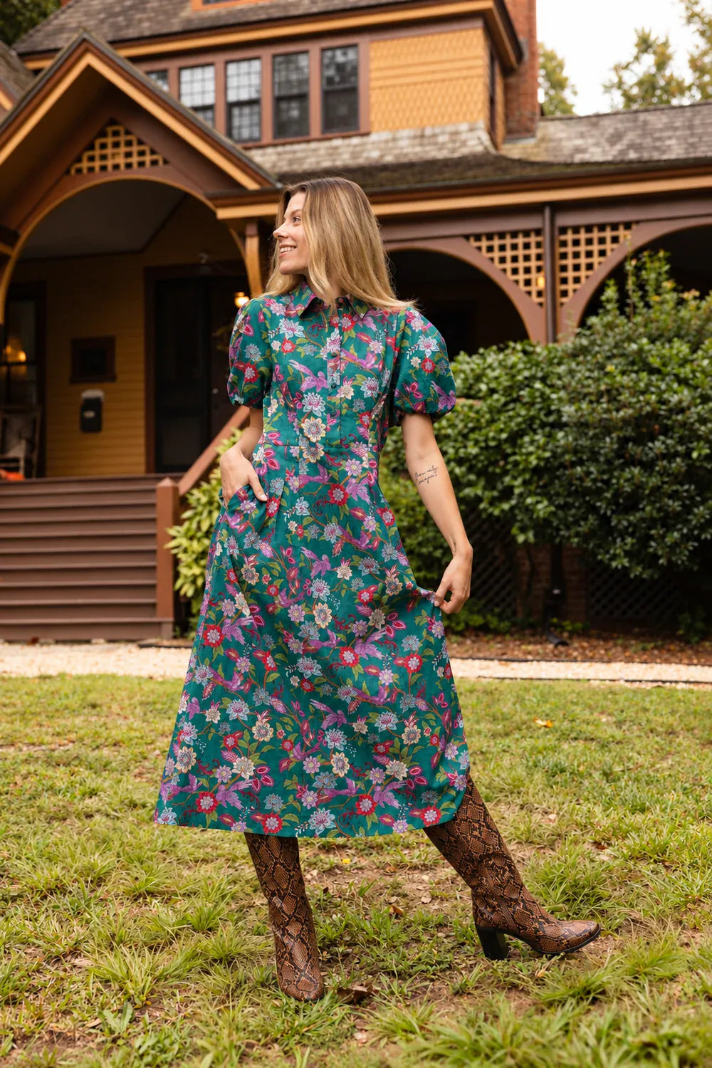 Double A Emmett midi dress in a stylish, feminine silhouette