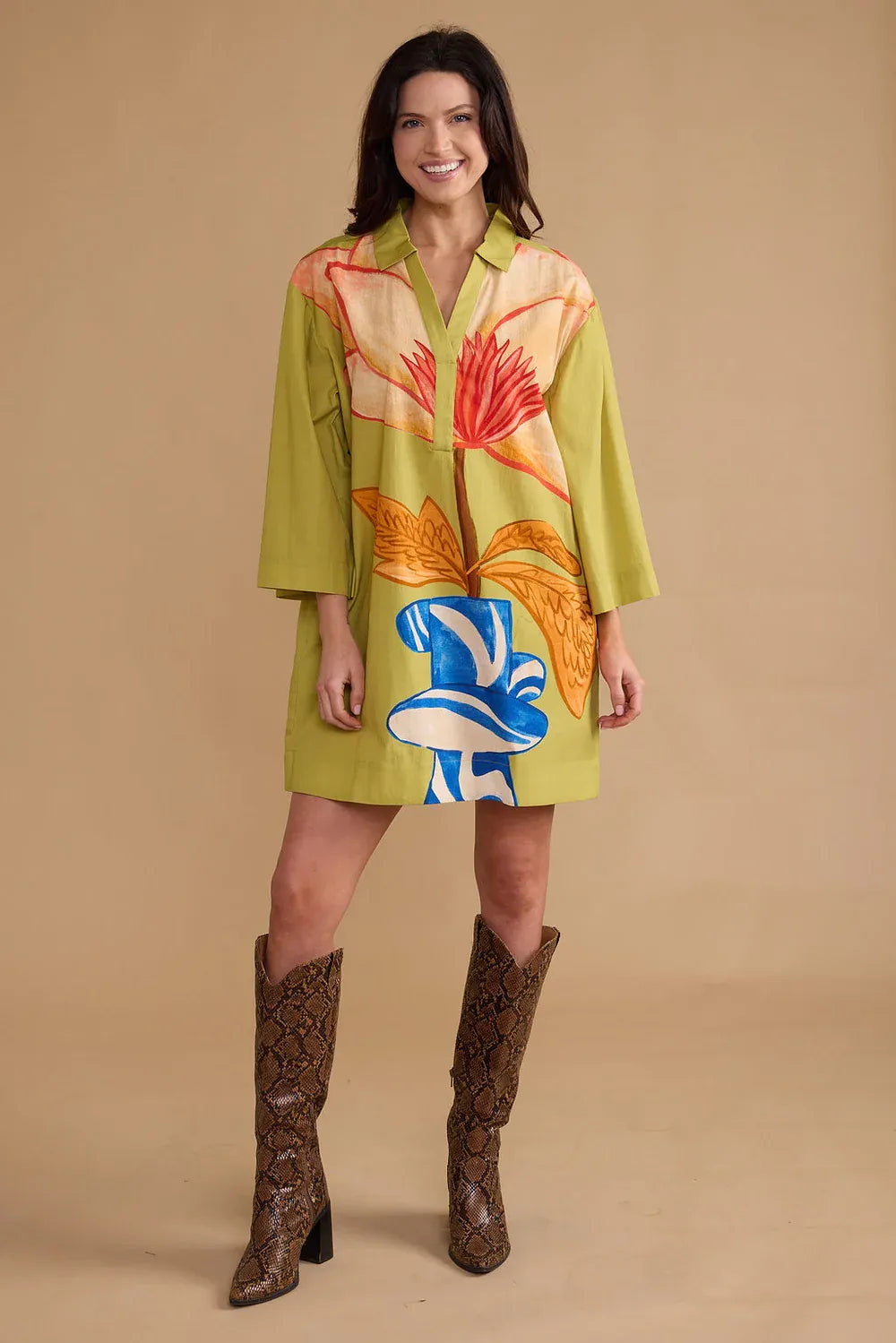 Double A Mini Dress Lotus / S Colette Dress - Lotus