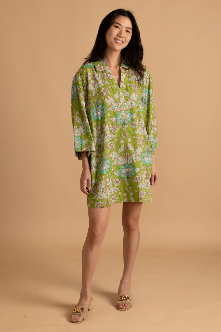 Double A Colette Mini Dress with tapestry design, featuring a stylish and fitted silhouette perfect for casual or dressy occasions.