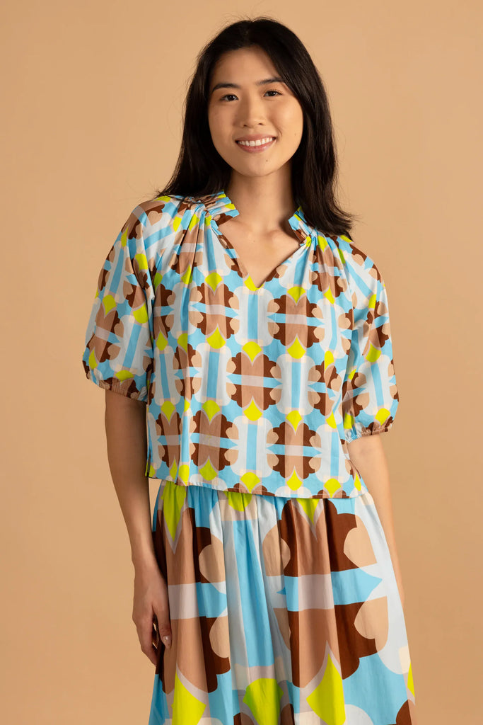 Trish Top – Teal Poppy