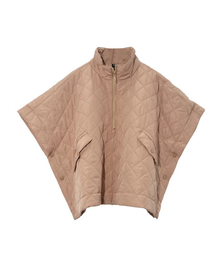 Echo Jacket Camel / One Size Quilted Pancho