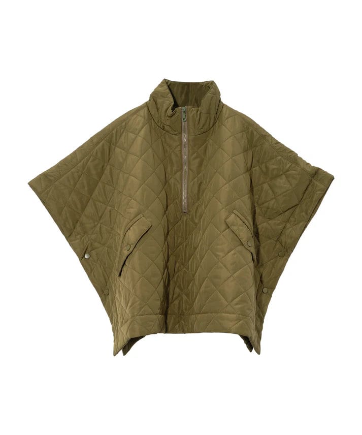 Echo Jacket Olive / One Size Quilted Pancho