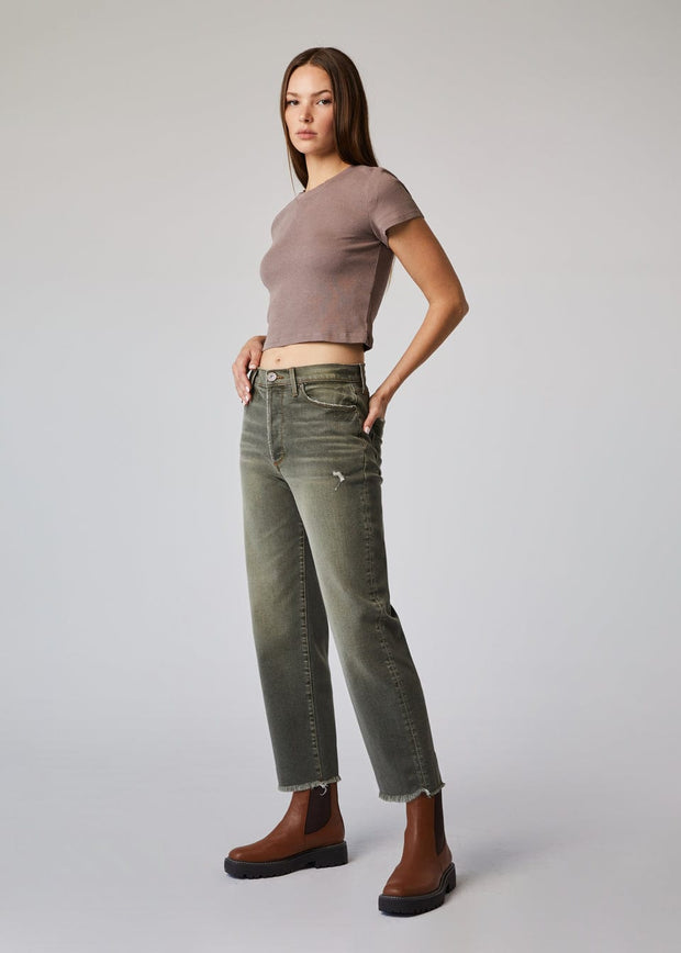 Edyson Denim olivier high rise straight jeans