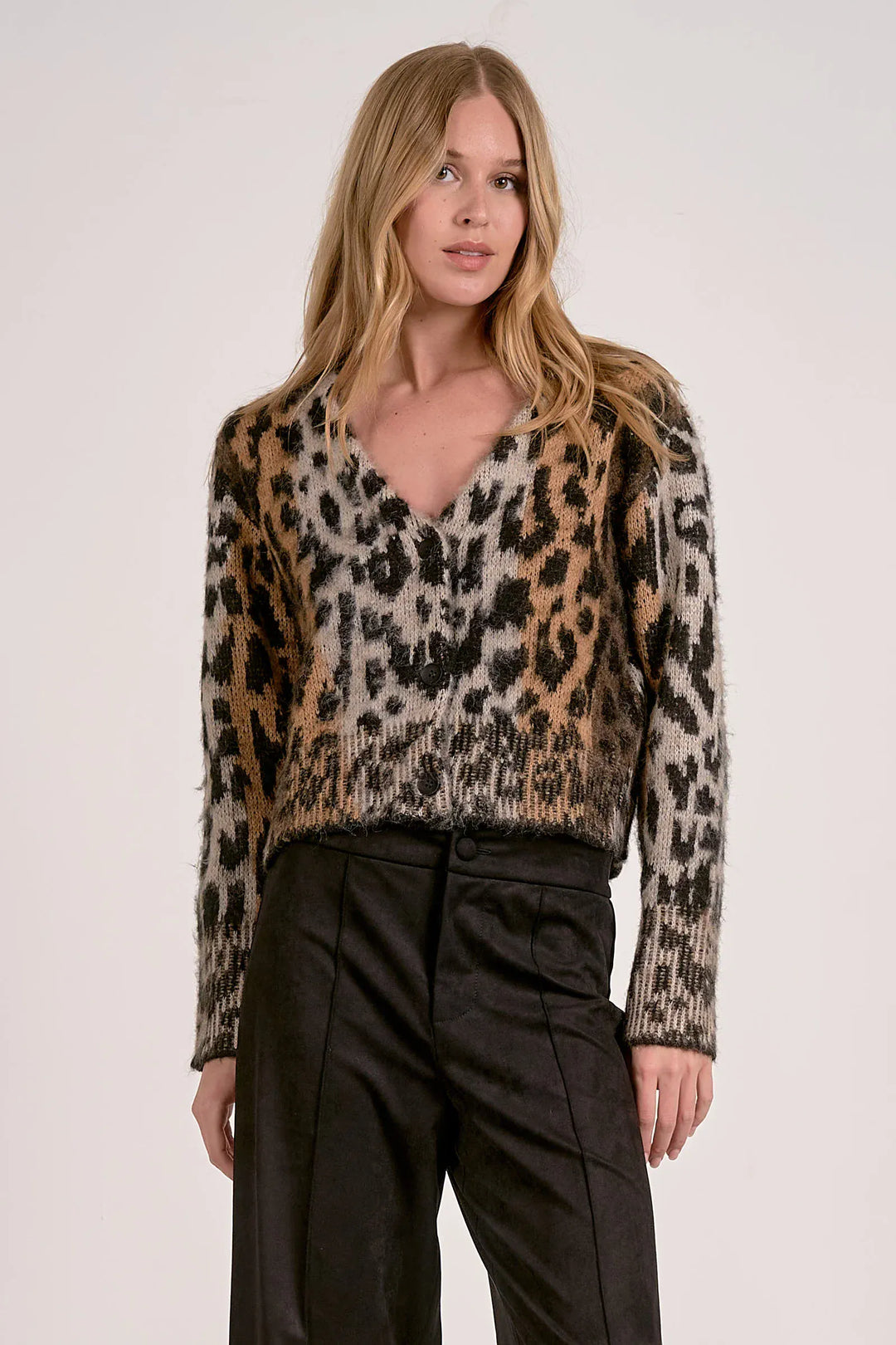 Elan Cardigan Brown Cheetah / XS Claire Cheetah Cardi