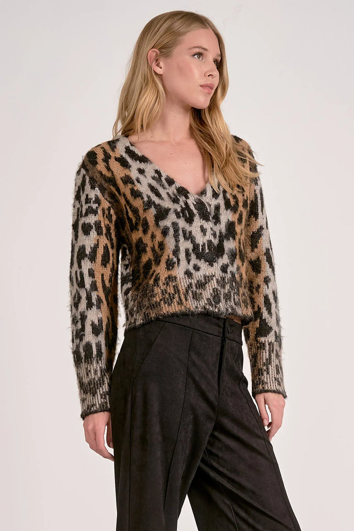 Elan Cardigan Claire Cheetah Cardi
