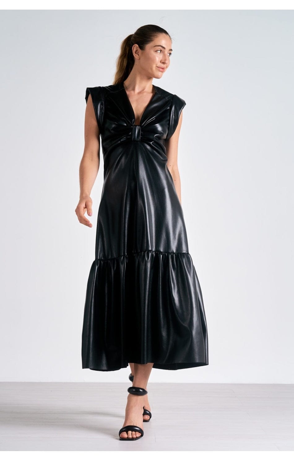 Elan Dress Black / S Jasmine Leather Dress