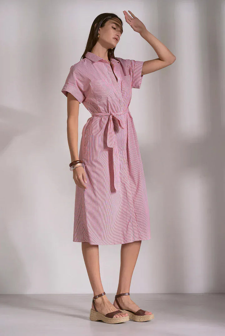 Elan Dress Iris Striped Midi Dress