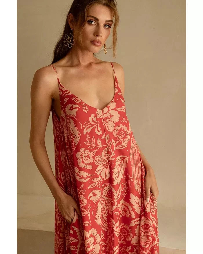 Elan Dress Red Maldives / S Hailey Maxi Dress