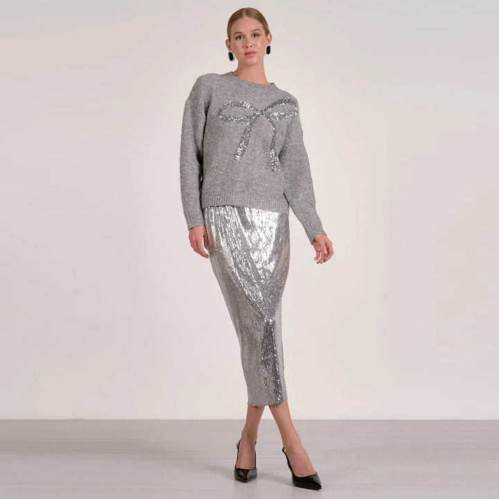 Elan Sweater Ayla Sequin Bow Sweater