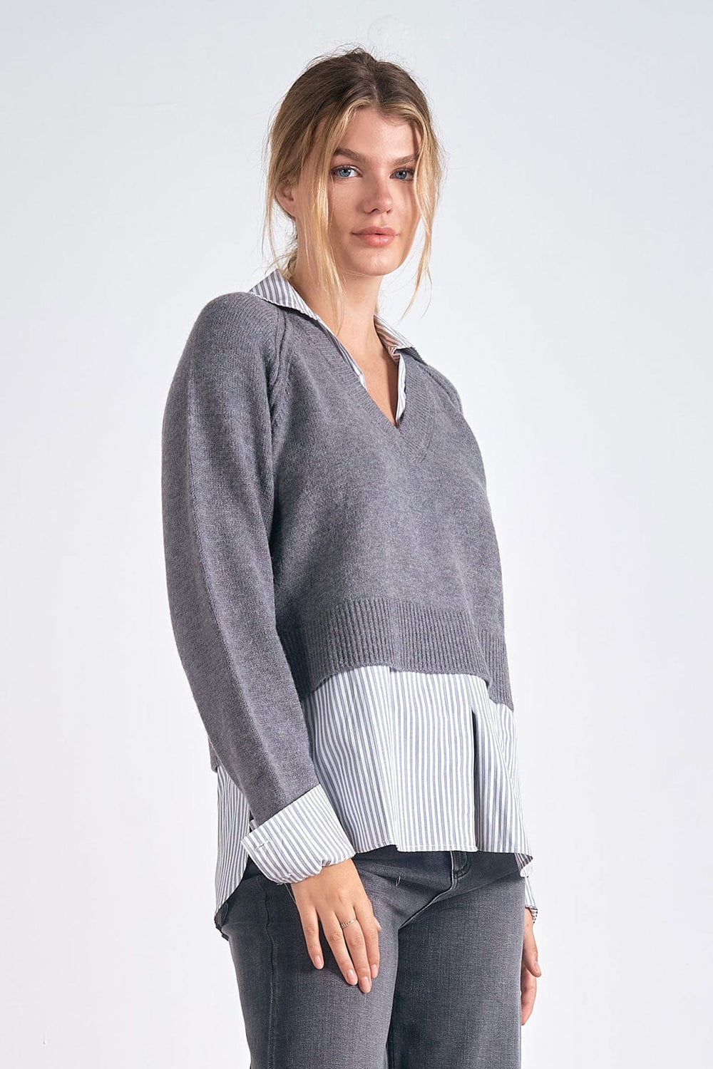 Elan Sweater Elaina Colorblock Sweater