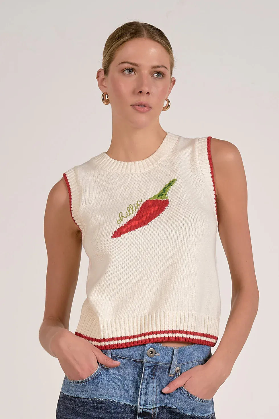Elan Sweater Off White / Pepper / XS Chili Sweater