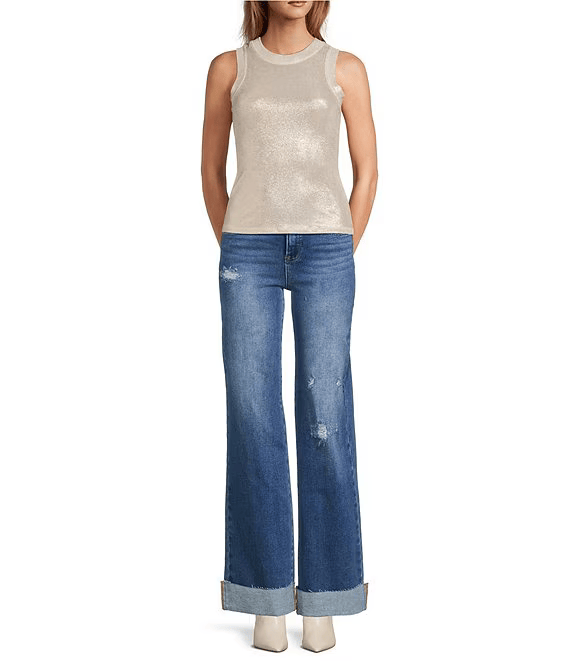 Elan Tank Glitter Knit Tank