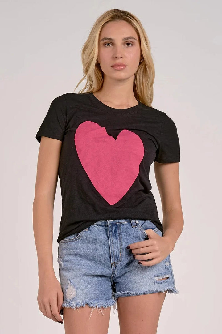 Elan Tee Black Pink / S Heart Tee