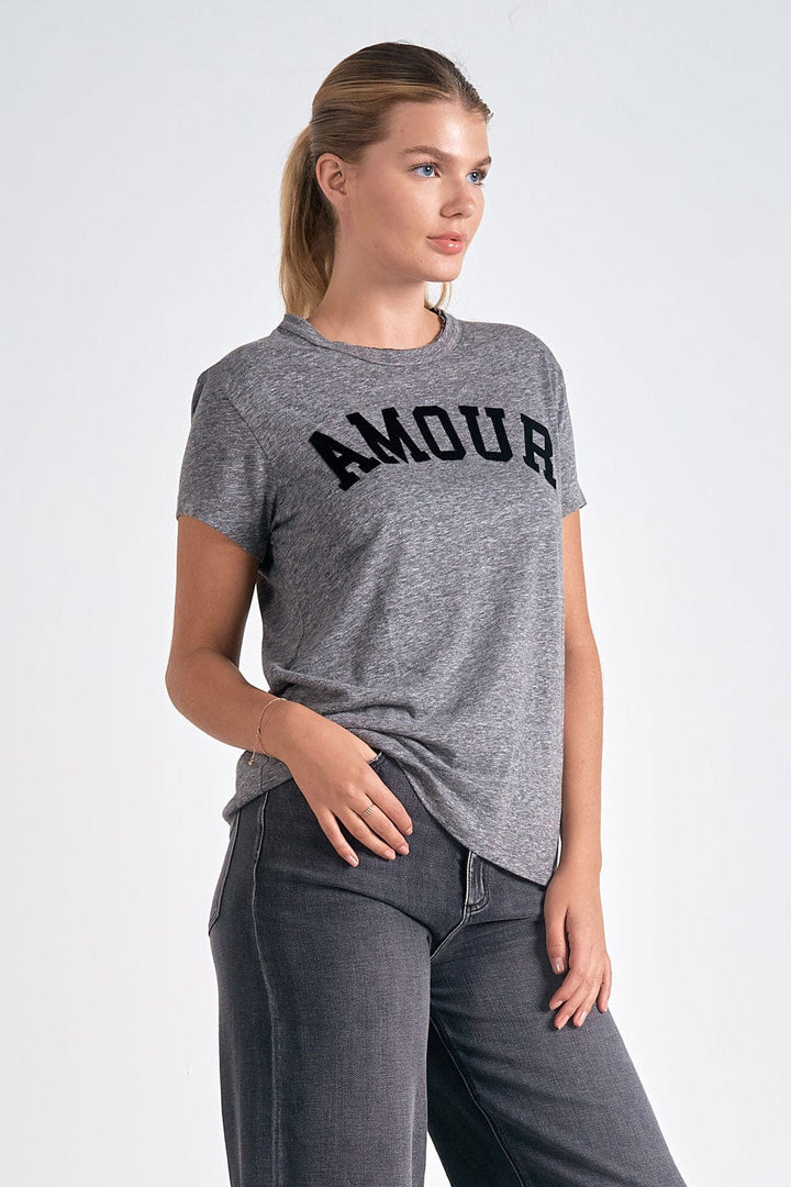 Elan Tee Grey / S Amour Crew Neck Tee