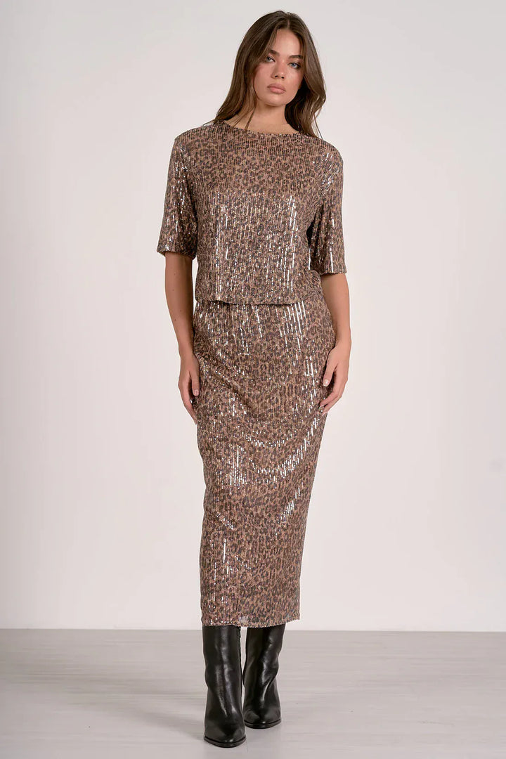 Elan Top Eloise Sequin Top