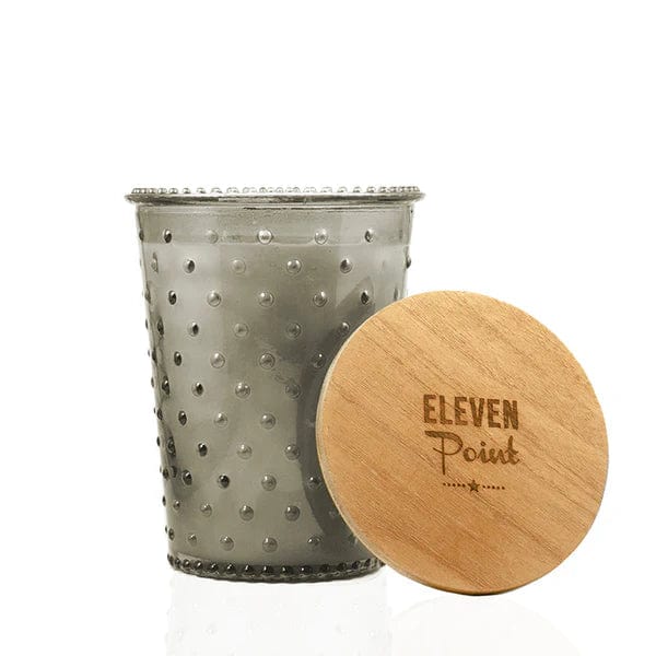 Eleven Point Scentations Candles Ash w/ Texas Lid / 14oz Outlaw Hobnail Candle