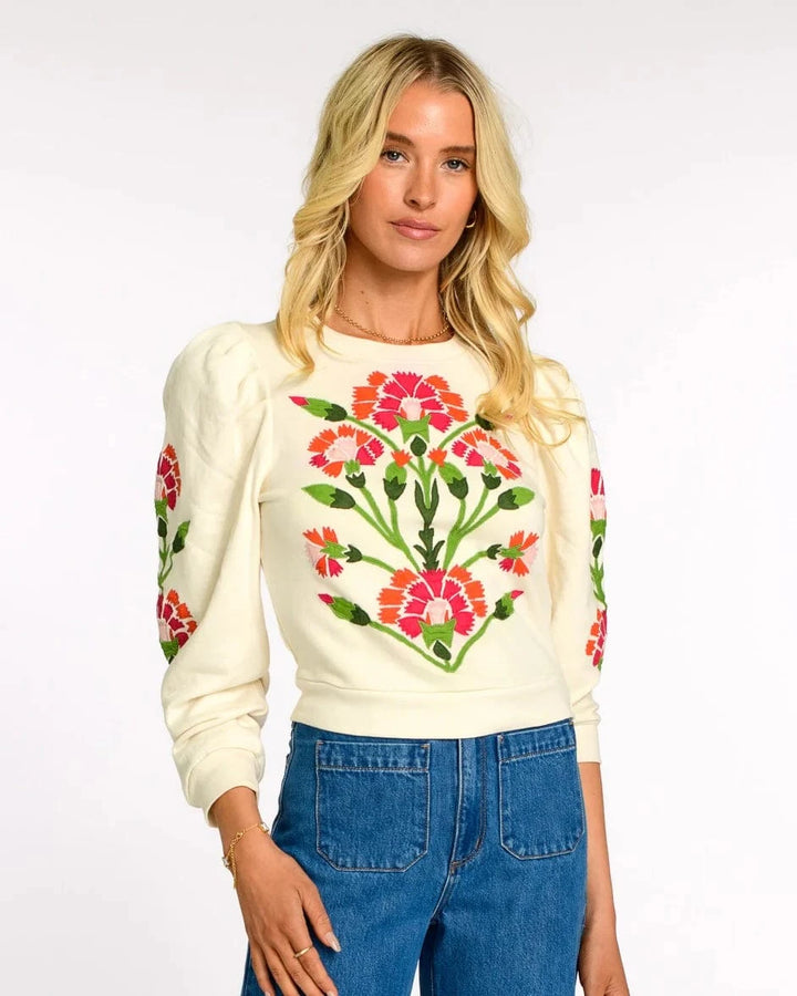 Elizabeth James Top Indian Flower Ivory / S Jasmine Top