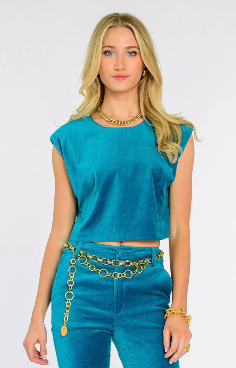 Elizabeth James Top Solid Turquoise / XS Jackie Top