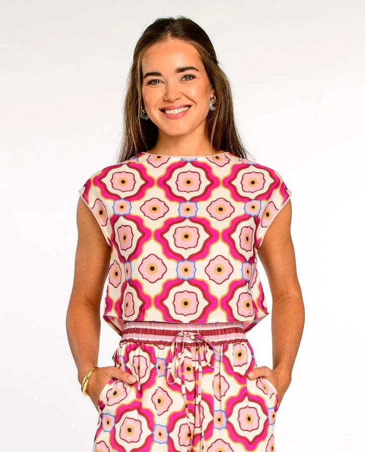 Elizabeth James Top Trellis Pink / XS Jackie Top