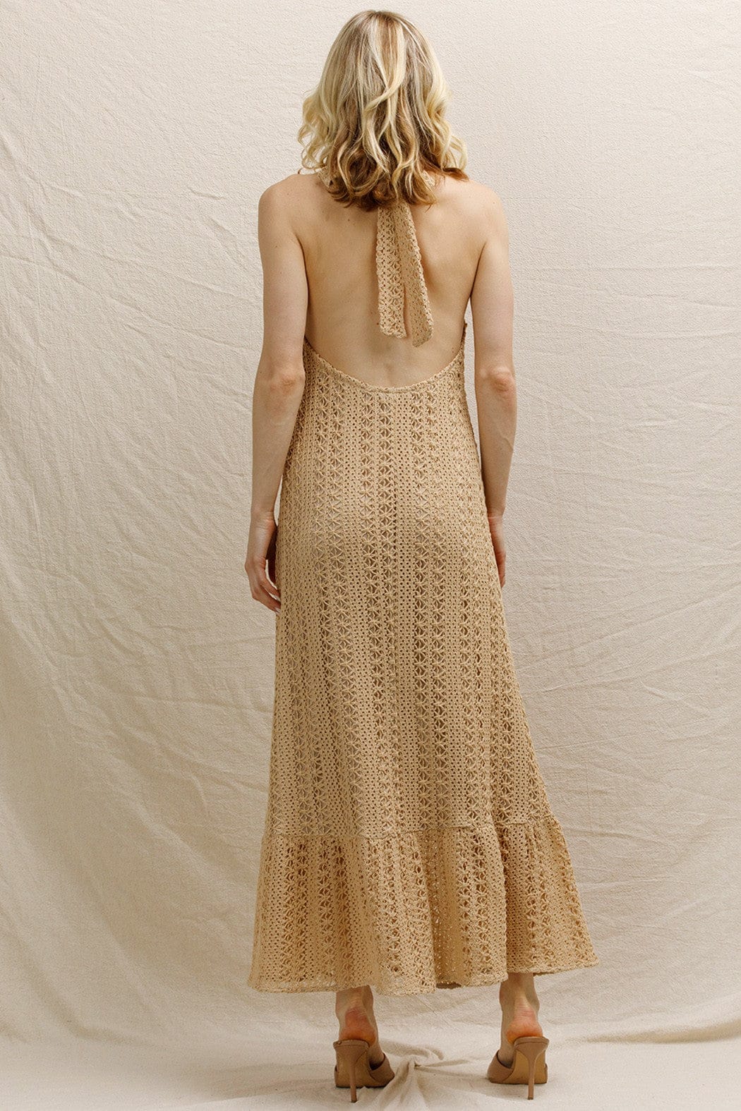 En Creme Dress Khloe Crochet Maxi Dress