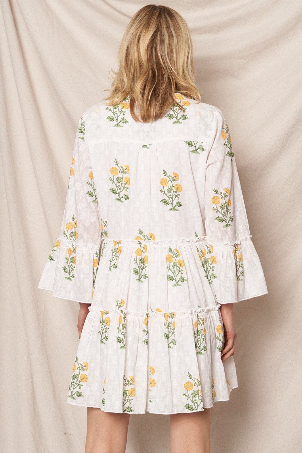 En Creme Dress Kiara Flower Pring Mini Dress