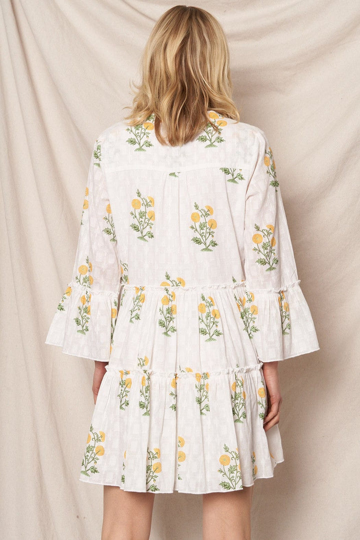 En Creme Dress Kiara Flower Pring Mini Dress