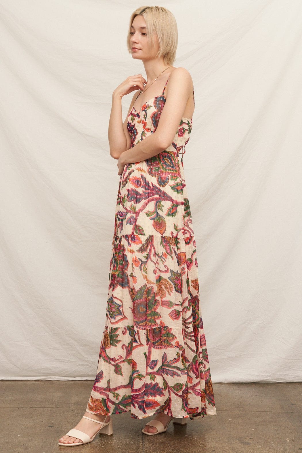 En Creme Dress Lola Shimmer Maxi Dress