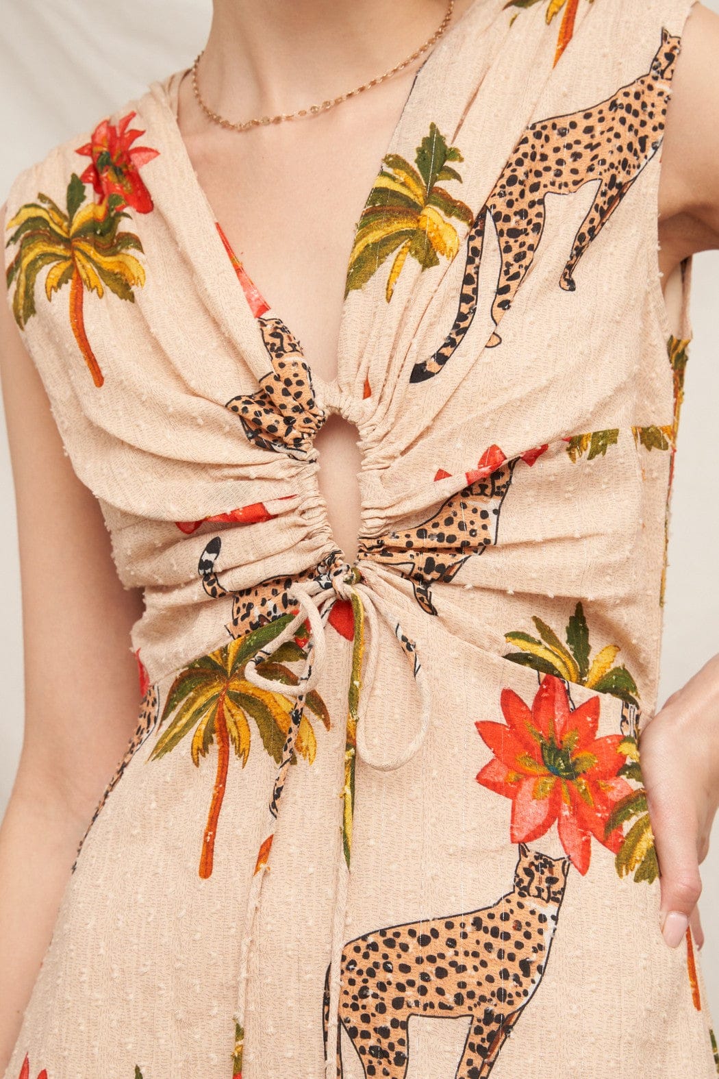 En Creme Dress Norah Cheetah Print Dress