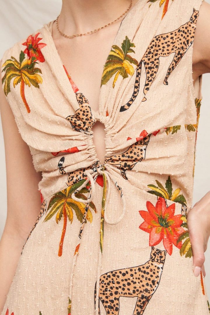 En Creme Dress Norah Cheetah Print Dress