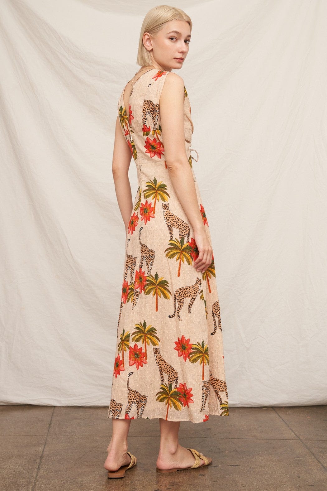 En Creme Dress Norah Cheetah Print Dress