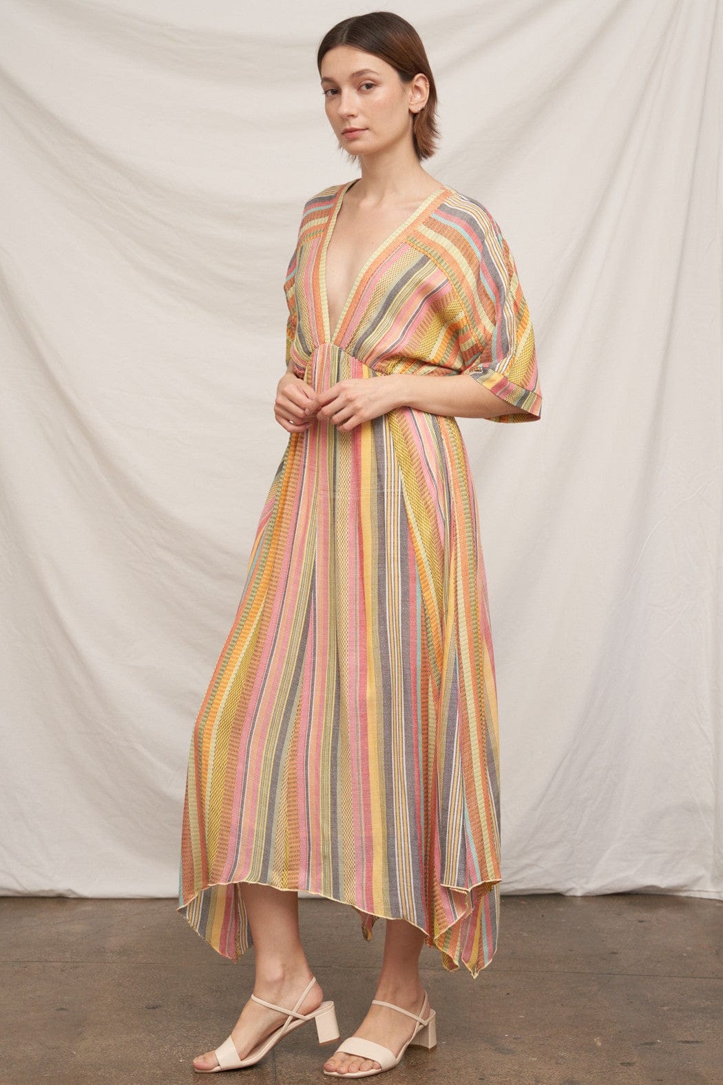 En Creme Dress Zara Kimono Sleeve Stripe Dress