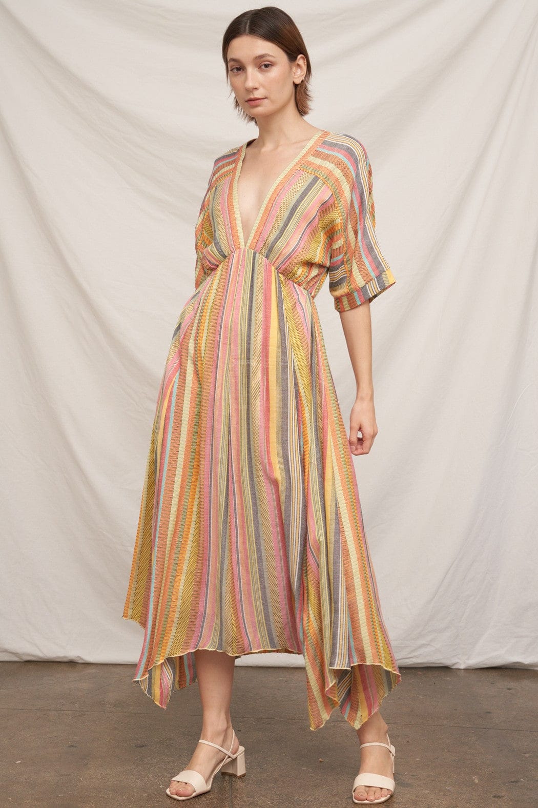 Zara Kimono Sleeve Stripe Dress