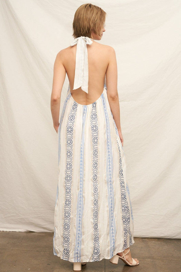 En Creme Dress Zuri Lurex Detail Maxi Dress