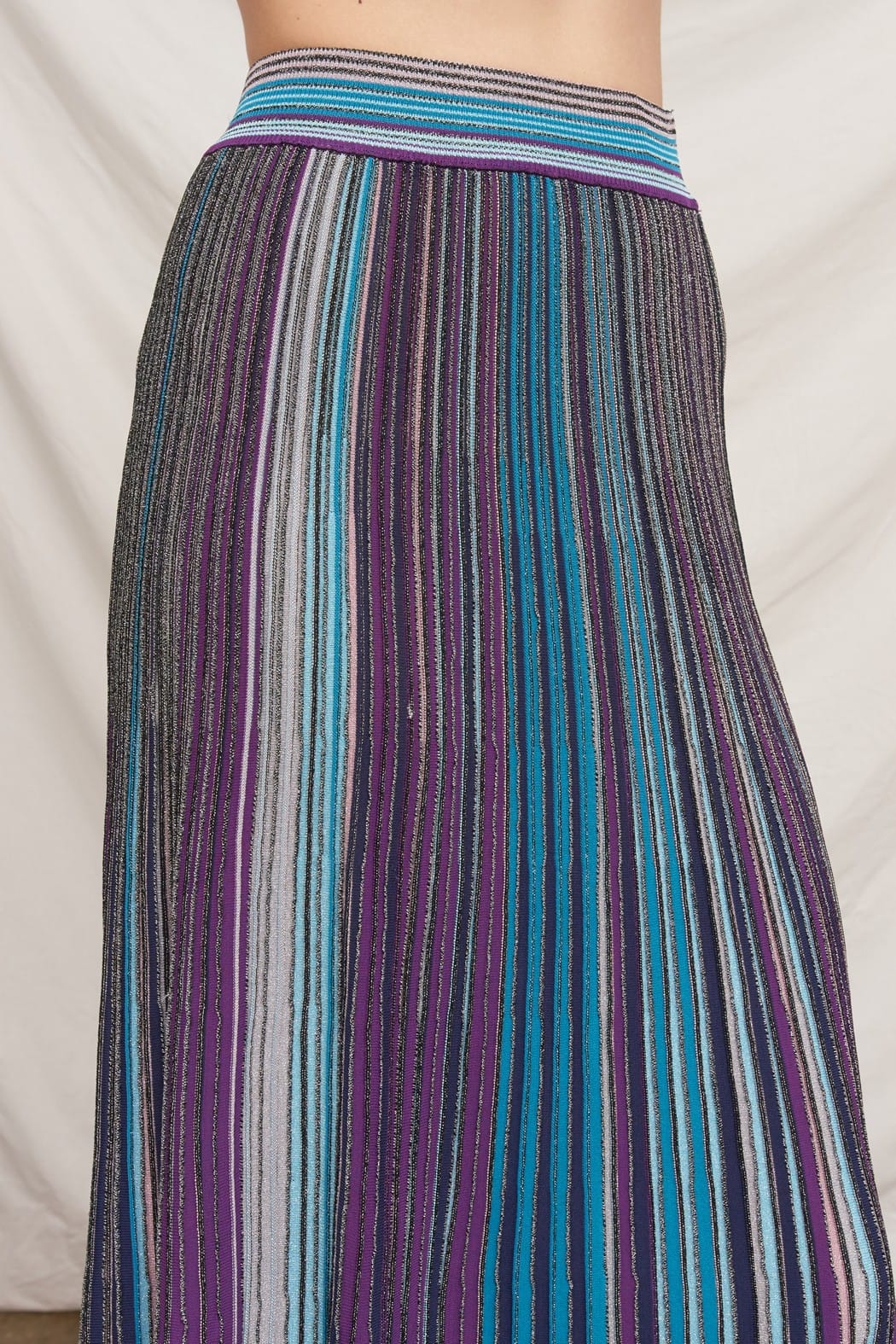 En Creme Midi Skirt Monroe Striped Midi Skirt