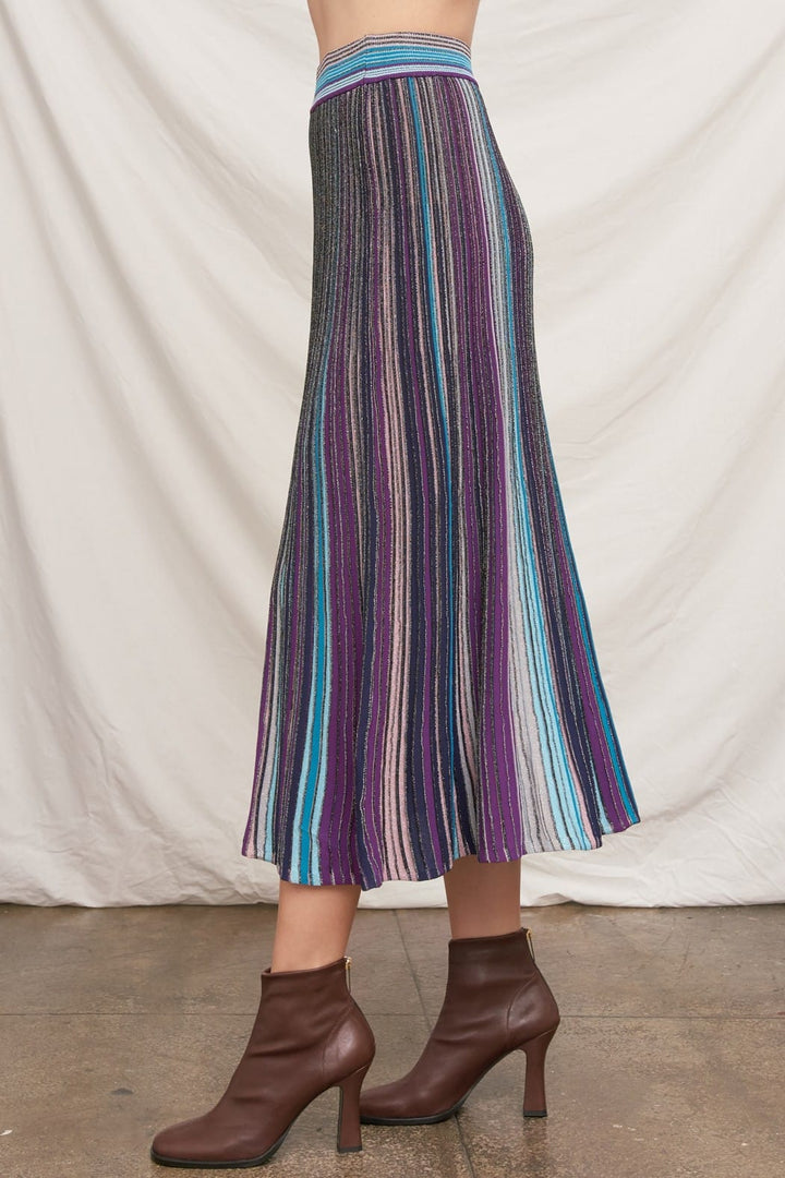 En Creme Midi Skirt Monroe Striped Midi Skirt