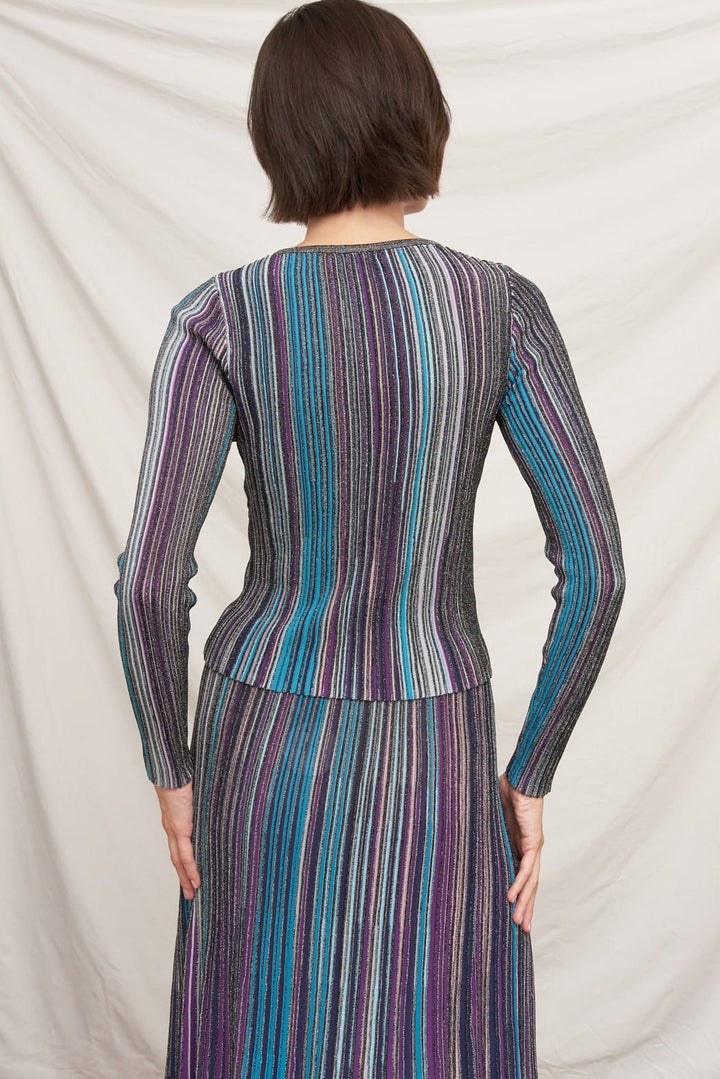 En Creme Madilyn striped top with classic horizontal stripe pattern