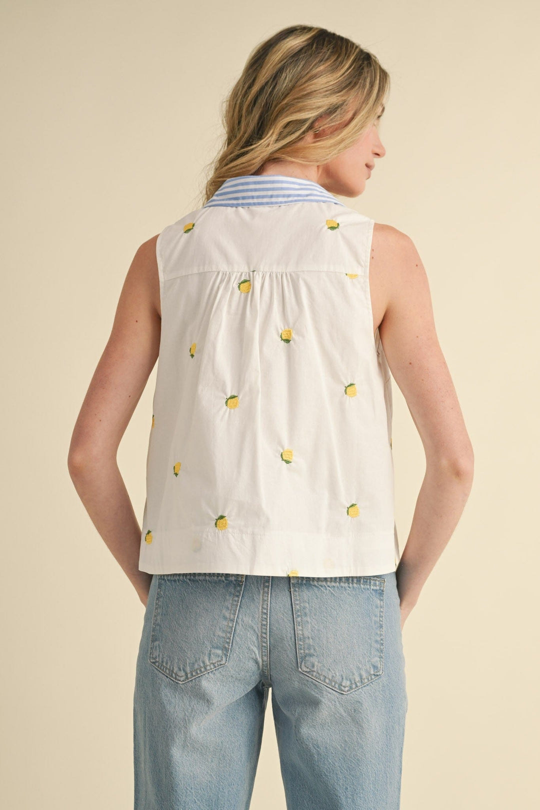 En Merci Tank Lily Embroidered Tank